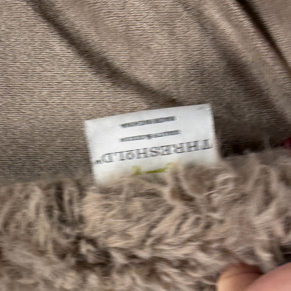 Threshold Plush Brown Blanket - Picture 2 of 2